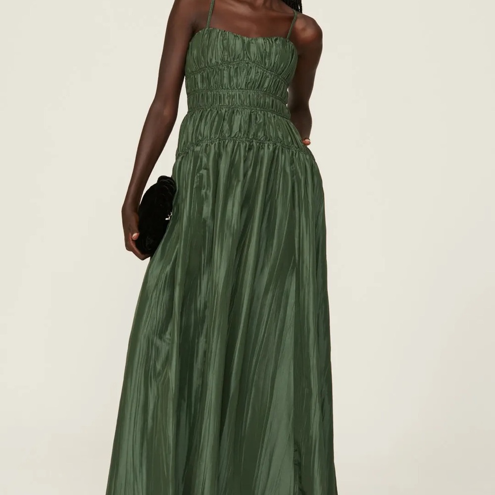 Chic Forest Green Maxi Dress